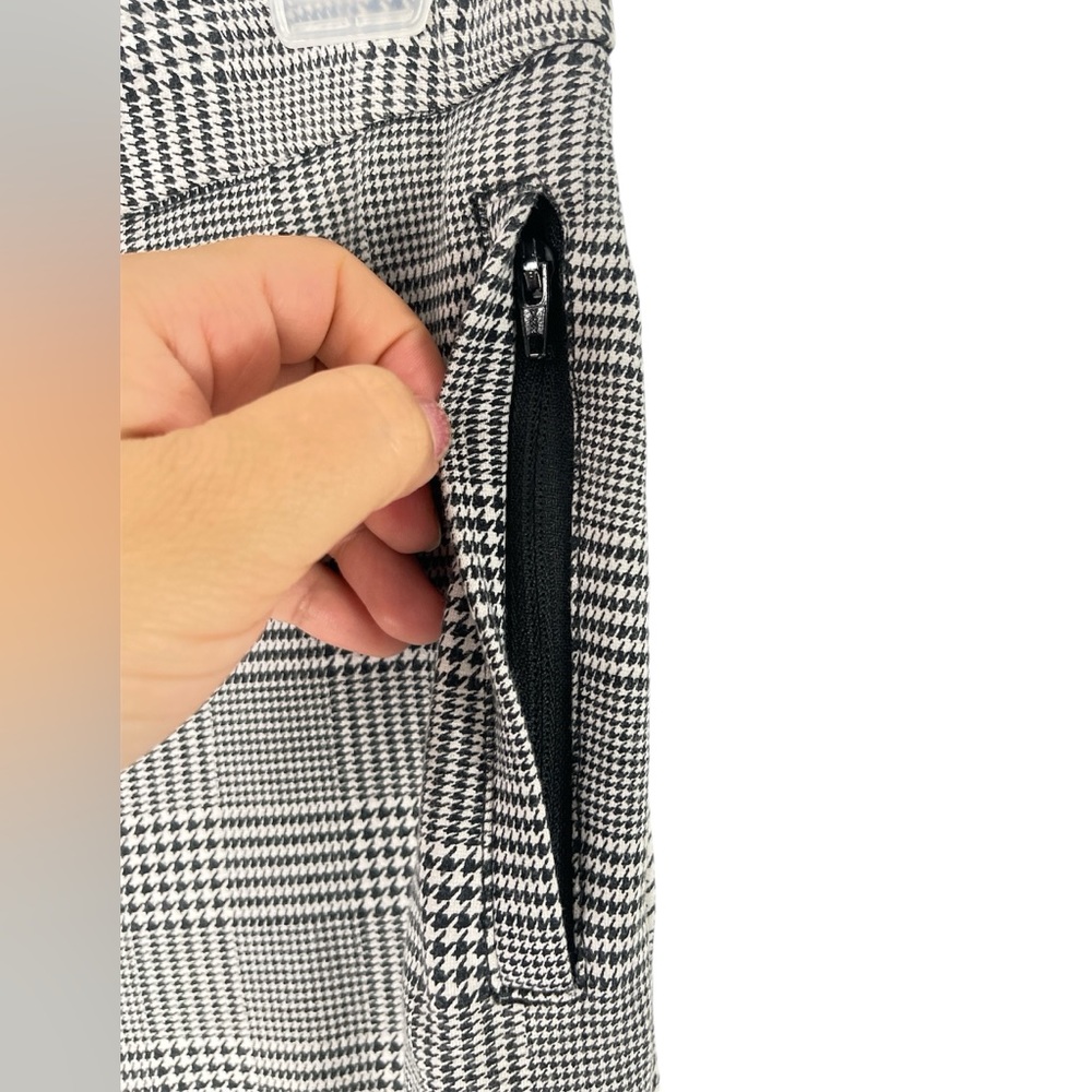 Betabrand black,white,Gray Plaid Ankle Pants - Picture 5 of 13